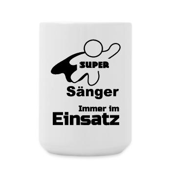 Super Sänger, Musik,Berufe, Sprüche, Geschenk - Große Tasse 440 ml - Weiß - Vorne