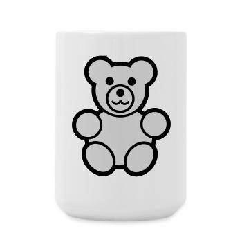 Cute teddy bear - Large Mug 440 ml - white - Front