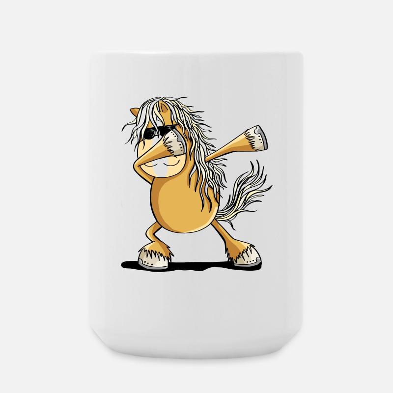 Cool Dab Dance Horse Dabbing Pony Comic - Grande tasse 440 ml - blanc