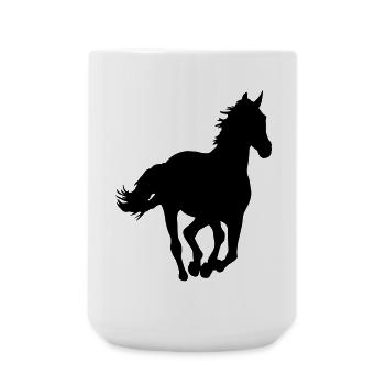 Ein Pferd. - Große Tasse 440 ml - Weiß - Vorne