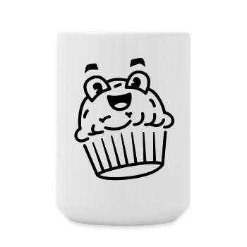 Cupcake Kawaii – Süß & niedlich für jede Party - Große Tasse 440 ml - Weiß - Vorne