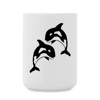 orcas - Large Mug 440 ml - white - Front