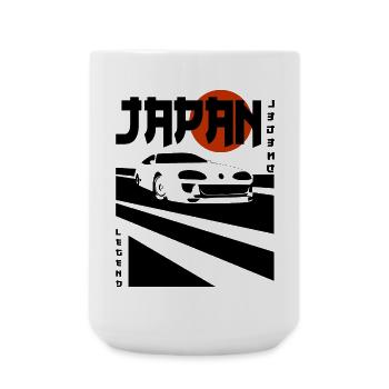 Legende auf Rädern – JDM Sportwagen Ikone - Große Tasse 440 ml - Weiß - Vorne