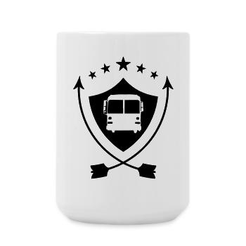 Bus / Busfahrer / Arbeit / Job - Große Tasse 440 ml - Weiß - Vorne