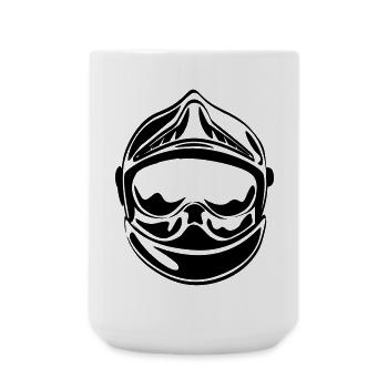 casque_face_2 - Grande tasse 440 ml - blanc - Devant