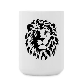lion - Grande tasse 440 ml - blanc - Devant