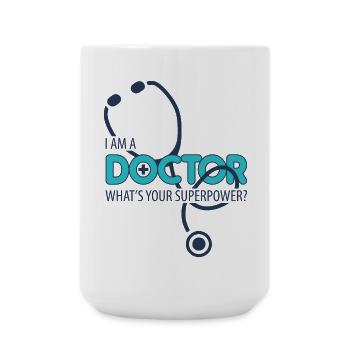 I am a doctor - Large Mug 440 ml - white - Front
