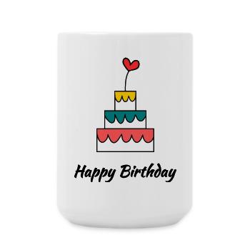 ALLES GUTE ZUM GEBURTSTAG. ALLES GUTE ZUM GEBURTSTAG. JAHRESTAG. - Große Tasse 440 ml - Weiß - Vorne