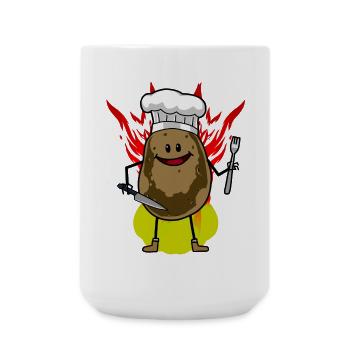 Patates chaudes frites Cuisson de cuisine - Grande tasse 440 ml - blanc - Devant