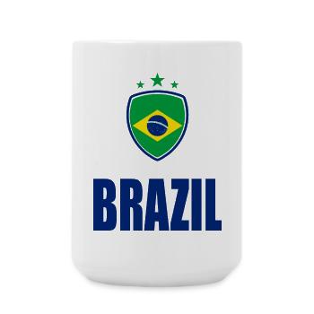 BRAZIL FOOTBALL SPORTS - Large Mug 440 ml - white - Front