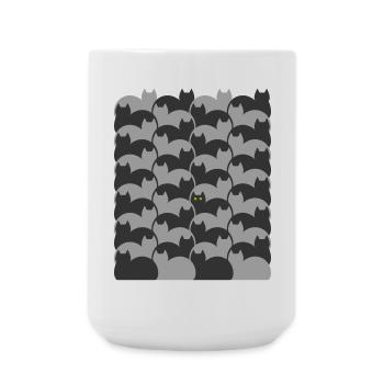 Escher Style Cats texture - Large Mug 440 ml - white - Front