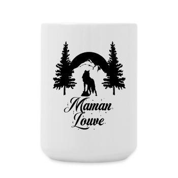 Maman Louve - Grande tasse 440 ml - blanc - Devant