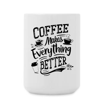 Kaffee Sprüche Barista Humor - Große Tasse 440 ml - Weiß - Vorne