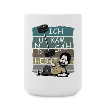 Ich kam sah und Hebte - Große Tasse 440 ml - Weiß - Vorne