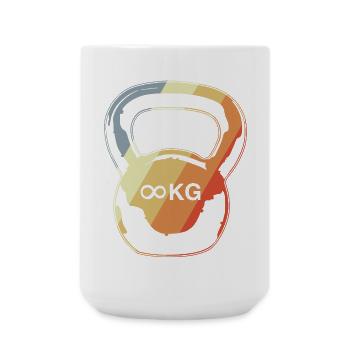 Kugelhantel - Große Tasse 440 ml - Weiß - Vorne