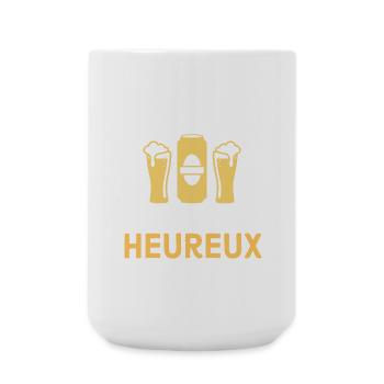 La bière me rend heureux 1 - Grande tasse 440 ml - blanc - Devant