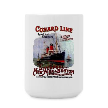 PAQUEBOT TRANSATLANTIQUE CREA LOUIS RUNEMBERG - Grande tasse 440 ml - blanc - Devant