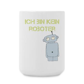 ich bin kein roboter - Große Tasse 440 ml - Weiß - Vorne