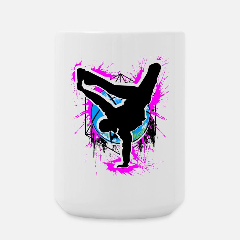 Breakdance - Breakdancer - Breakdancing - BBoy - Grande tasse 440 ml - blanc