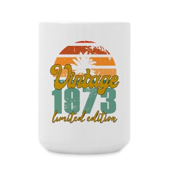 Vintage 1973 52nd Birthday Gift Idea - Large Mug 440 ml - white - Front