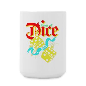 Roi des dés Vintage Illustration - Grande tasse 440 ml - blanc - Devant