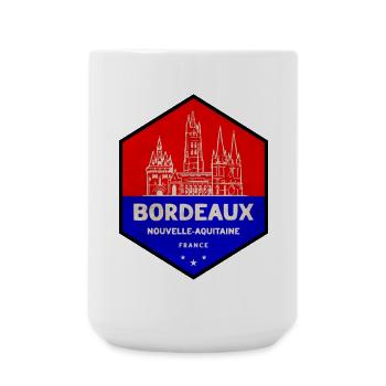 Blason de Bordeaux Rouge Bleu - Grande tasse 440 ml - blanc - Devant