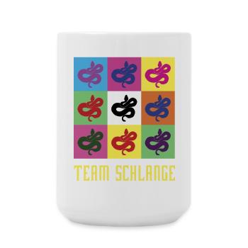 Team Schlange - Große Tasse 440 ml - Weiß - Vorne