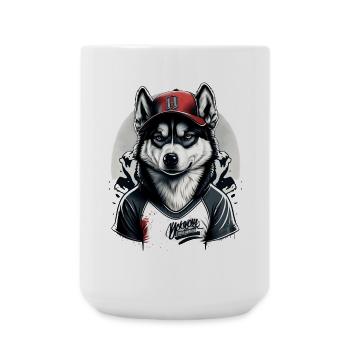 huskies baseball - Grande tasse 440 ml - blanc - Devant