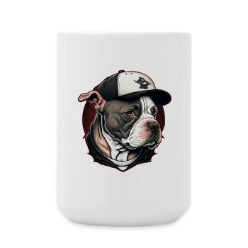 Bulldog streetwear casquette - Grande tasse 440 ml - blanc - Devant