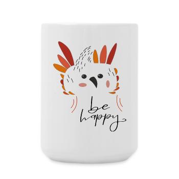 Sois heureux - Grande tasse 440 ml - blanc - Devant