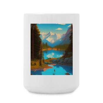 Paysage nature forêt - Grande tasse 440 ml - blanc - Devant