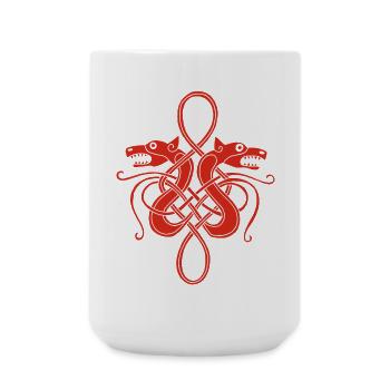 Rote Wikinger-Hydra - Große Tasse 440 ml - Weiß - Vorne