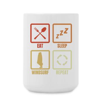 Horaire de la planche à voile - Grande tasse 440 ml - blanc - Devant