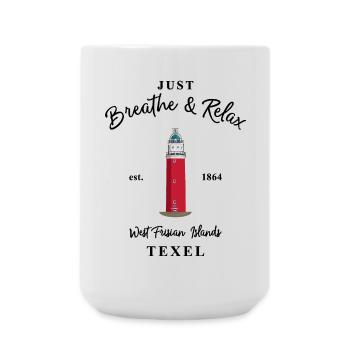 LighthouseTexel,West Frisian Island Netherlands - Large Mug 440 ml - white - Front
