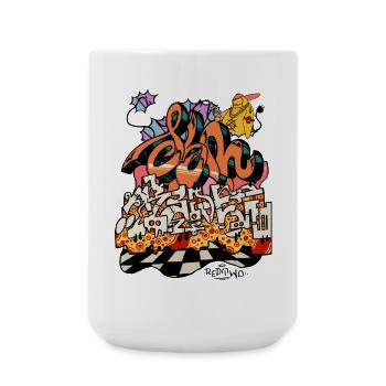 Colorful and Bold Graffiti on Urban Wall - Large Mug 440 ml - white - Front