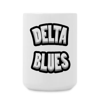 Delta Blues Retro Typography - Large Mug 440 ml - white - Front