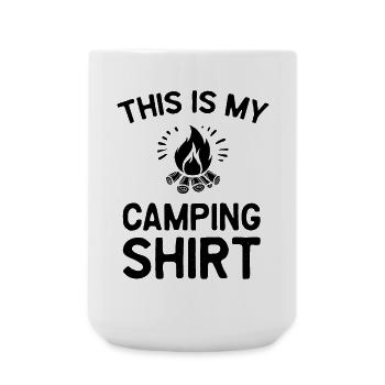 Das ist mein Camping-Shirt - Große Tasse 440 ml - Weiß - Vorne