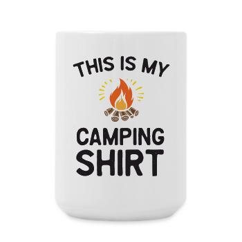 Ceci est ma chemise de camping - Grande tasse 440 ml - blanc - Devant