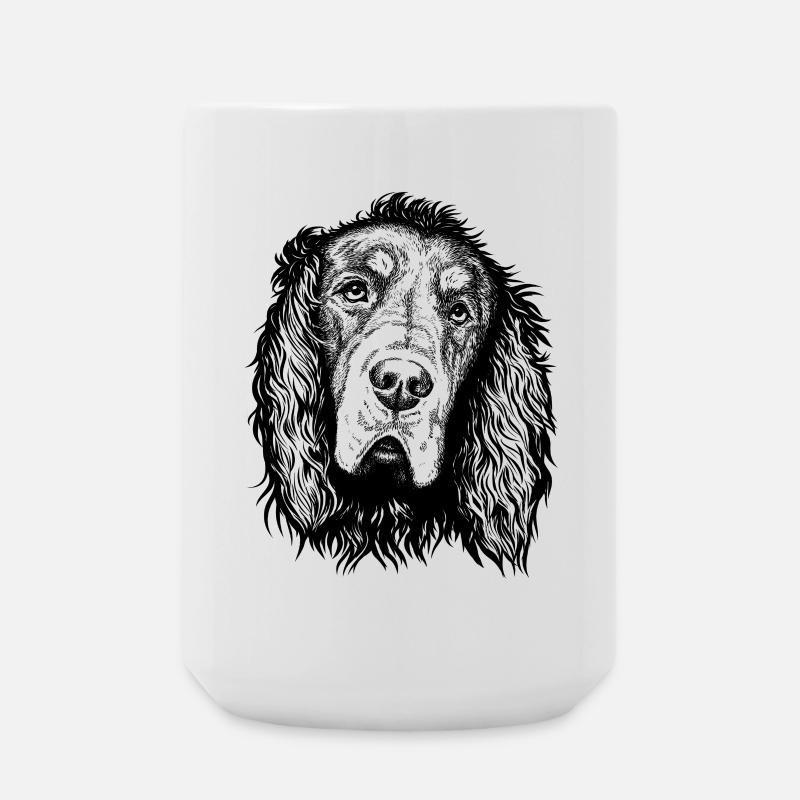 Gordon Setter Portrait Blue - Große Tasse 440 ml - Weiß