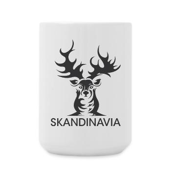 scandinavia wild rentier schweden norwegen symbol - Große Tasse 440 ml - Weiß - Vorne