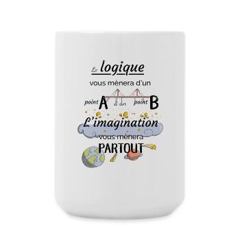 Citation imagination - Grande tasse 440 ml - blanc - Devant
