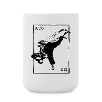 Judo – Throwing technique with Japanese style - Large Mug 440 ml - white - Front