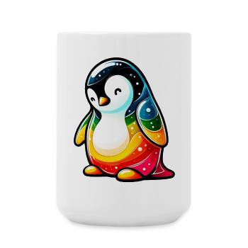 Pingouin - Grande tasse 440 ml - blanc - Devant