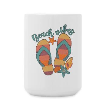 Ambiance de plage - Grande tasse 440 ml - blanc - Devant