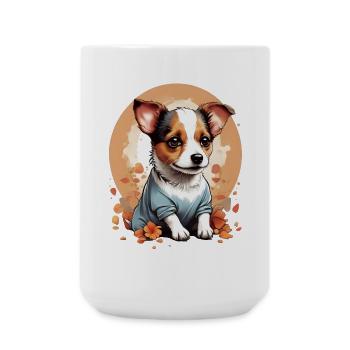 Niedlicher kleiner Jack Russell Welpe - Große Tasse 440 ml - Weiß - Vorne