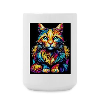 Chat - Grande tasse 440 ml - blanc - Devant