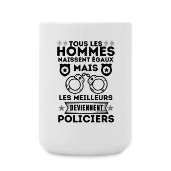 Les vrais hommes deviennent policiers 2 - Grande tasse 440 ml - blanc - Devant