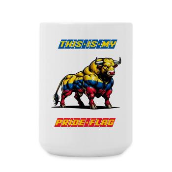 Das ist meine stolze Flagge Kolumbien - Große Tasse 440 ml - Weiß - Vorne