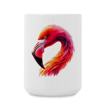 Flamingo - Große Tasse 440 ml - Weiß - Vorne
