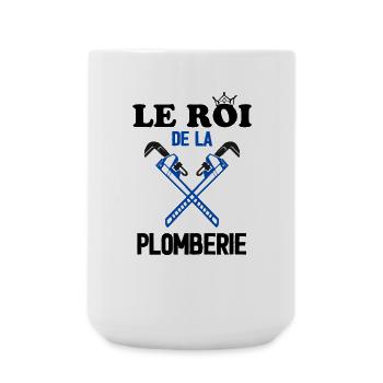 Roi de la plomberie plombier - Grande tasse 440 ml - blanc - Devant
